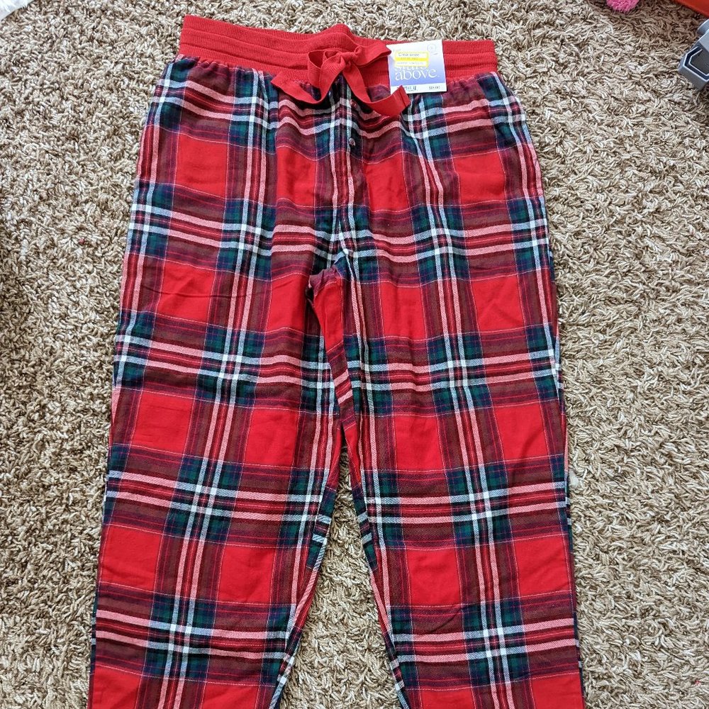 NWT Women's Stars Above Plaid Pajama PJ Lounge Pants Small